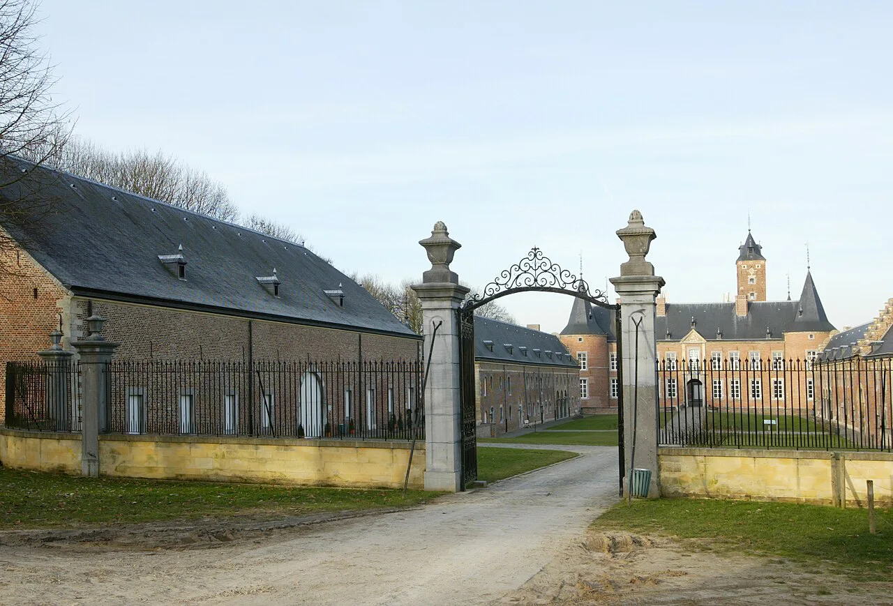 The entrance gate and outbuildings of Alden Biesen, Bilzen.