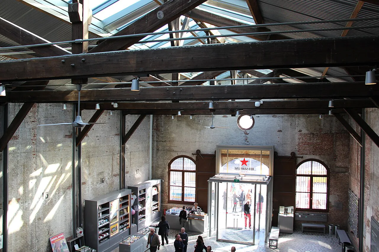 The entrance hall of the Red Star Line Museum, Antwerp.