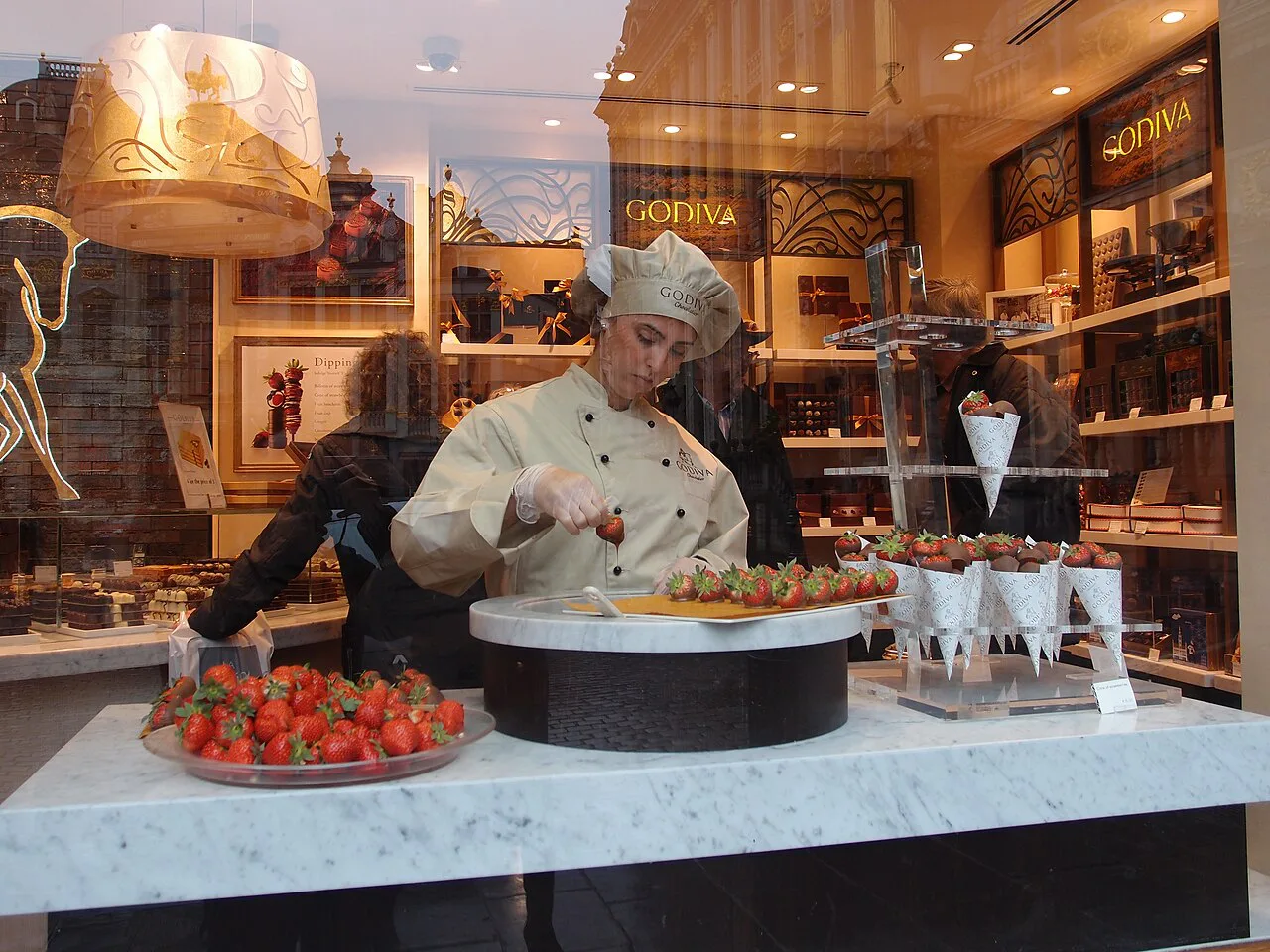 A chocolate shop on the Grand-Place, Brussels.