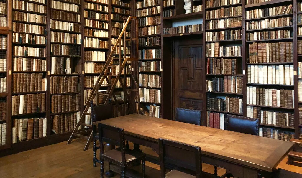 The historic library of the Plantin-Moretus Museum, Antwerp.