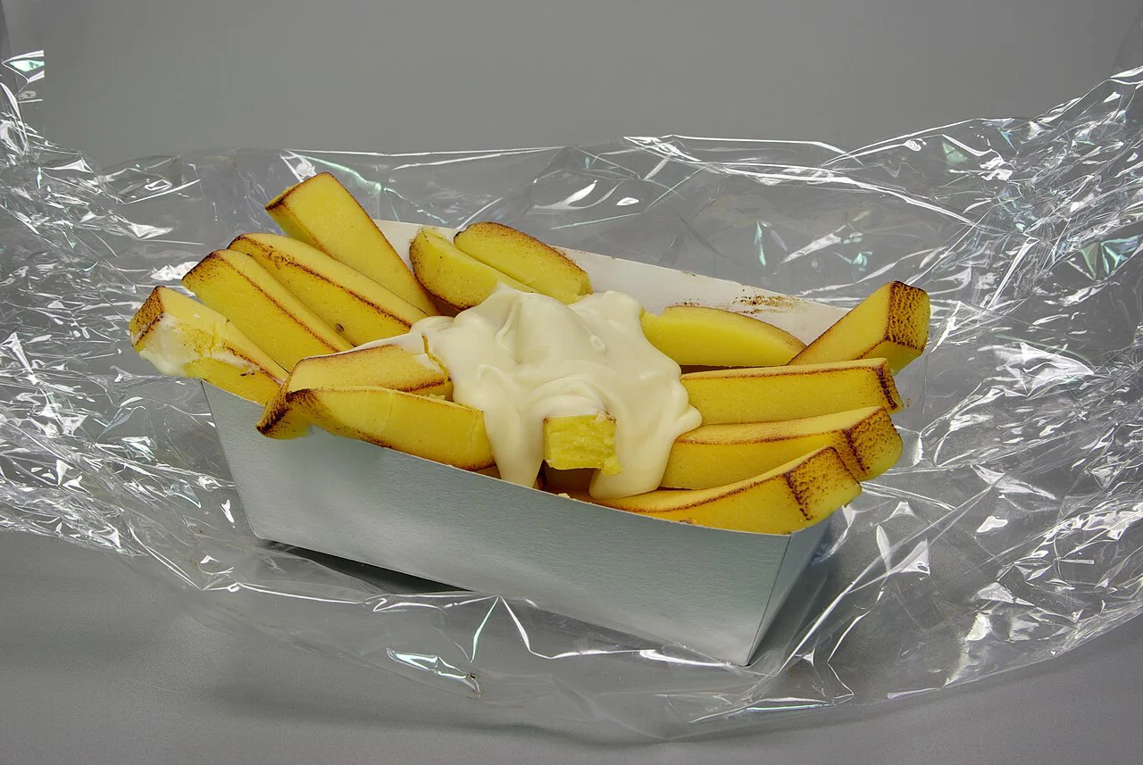 Belgian chocolate pralines shaped like a tray of fries.
