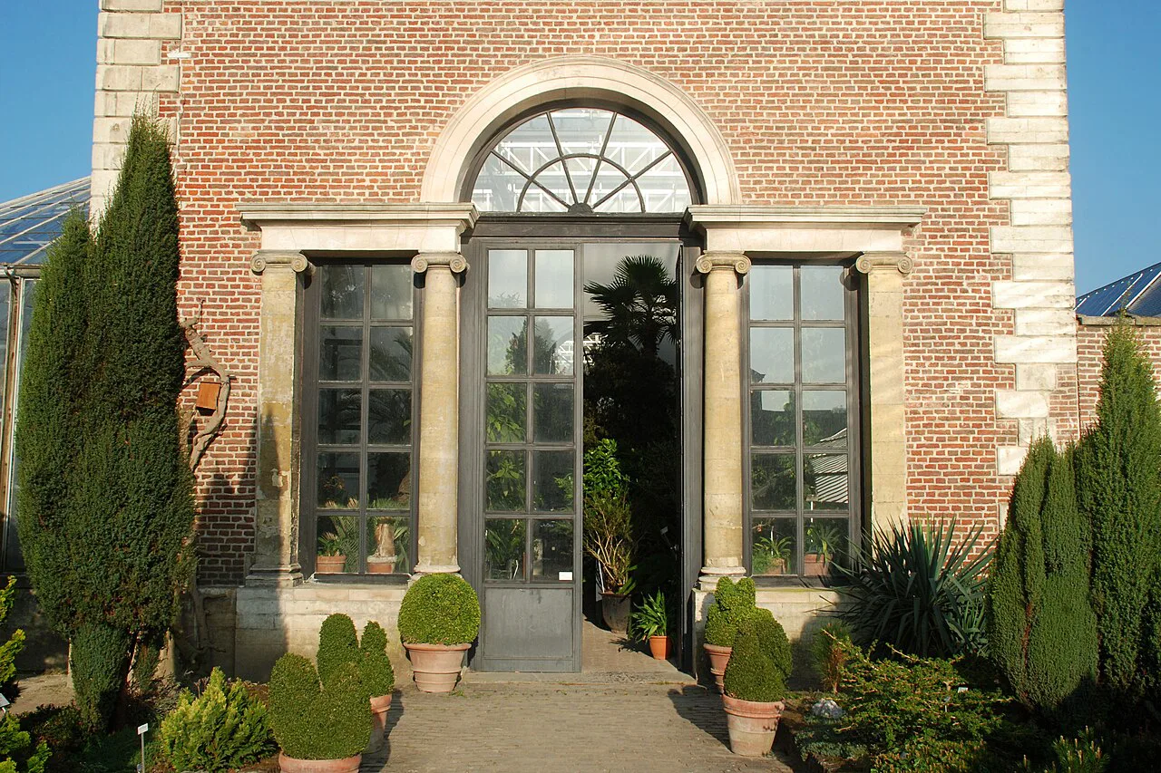 The neoclassical orangery in the Kruidtuin botanical garden, Leuven.