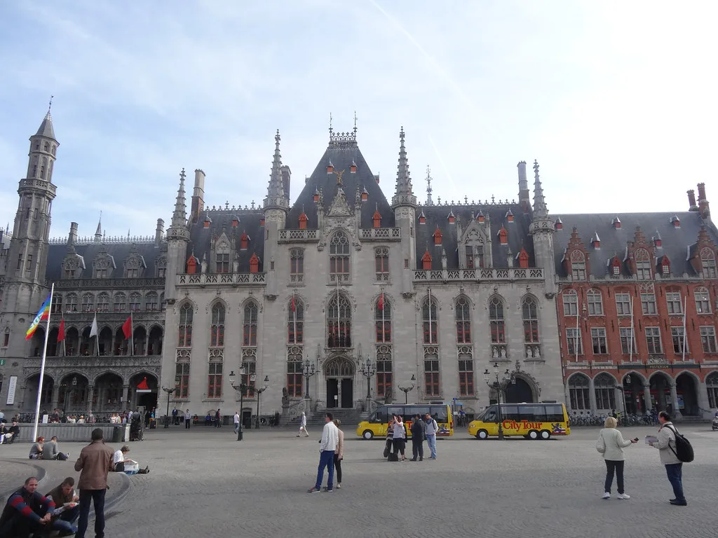 The neo-Gothic Provincial Court on the Markt in Bruges.