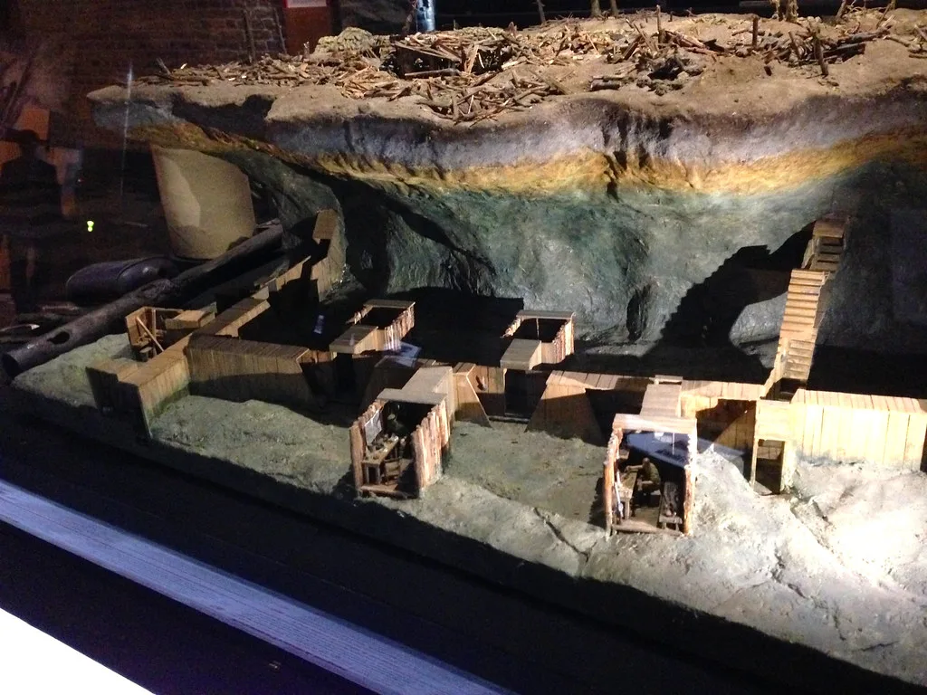 A model of the trench landscape in the In Flanders Fields Museum in Ypres.