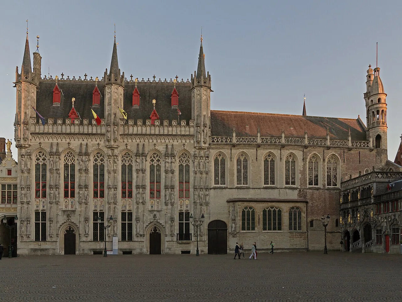 Bruges Town Hall on the Burg, the square shared with the Basilica of the Holy Blood.