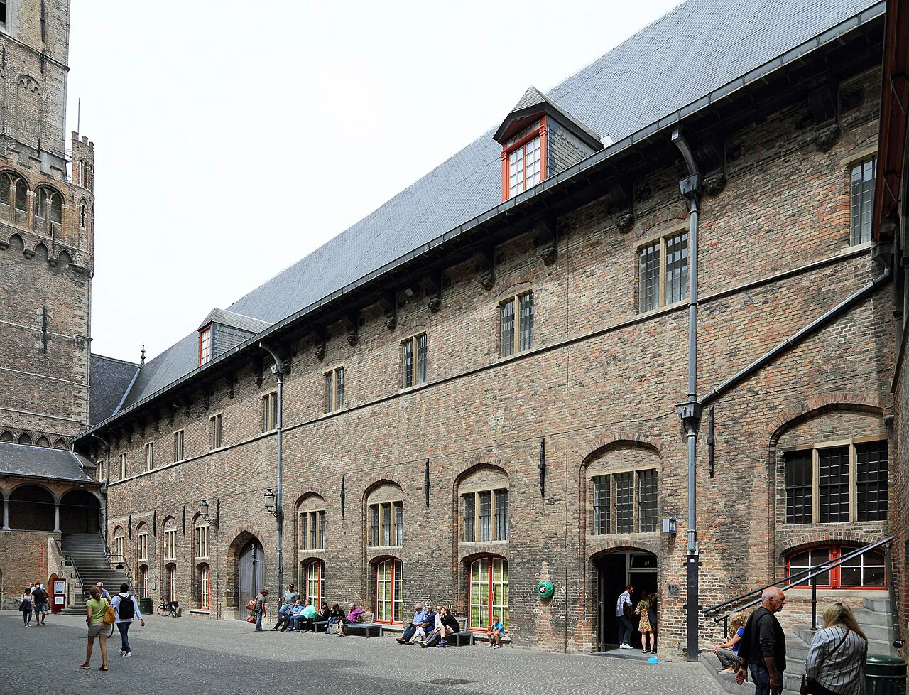 The courtyard of the Halls beneath the Belfry in Bruges.