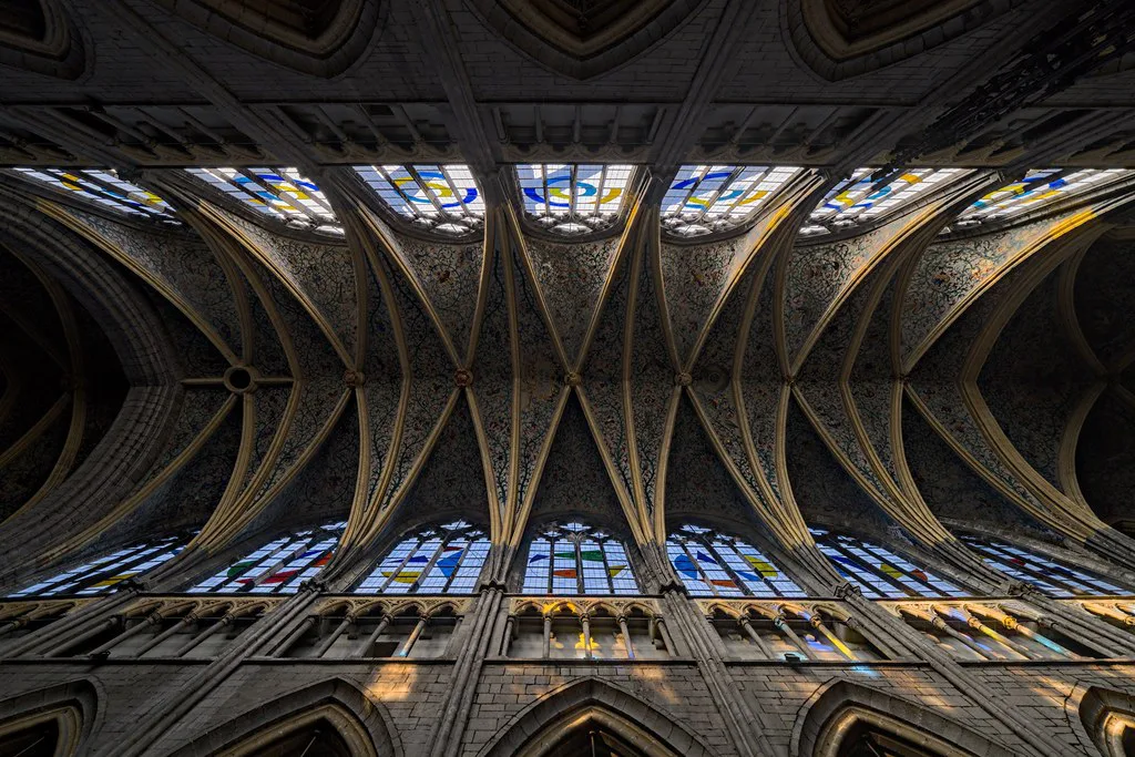The ribbed vault of St Paul's Cathedral, Liège.