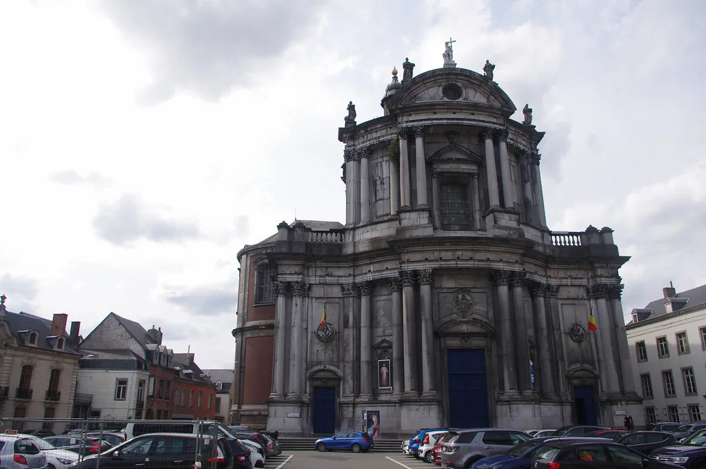 The domed St Aubin's Cathedral in Namur.