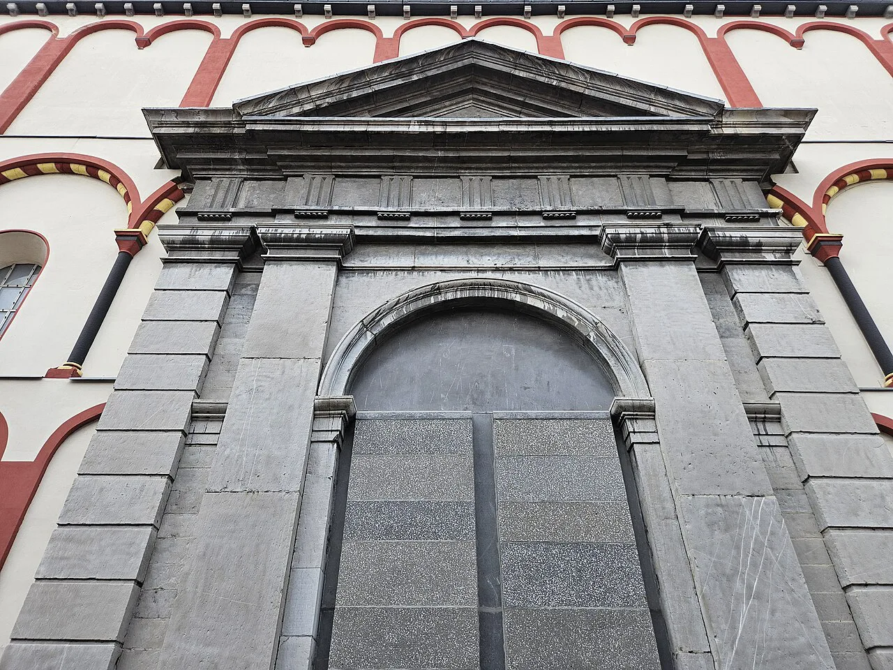 The west front of the Collégiale Saint-Barthélemy, Liège.