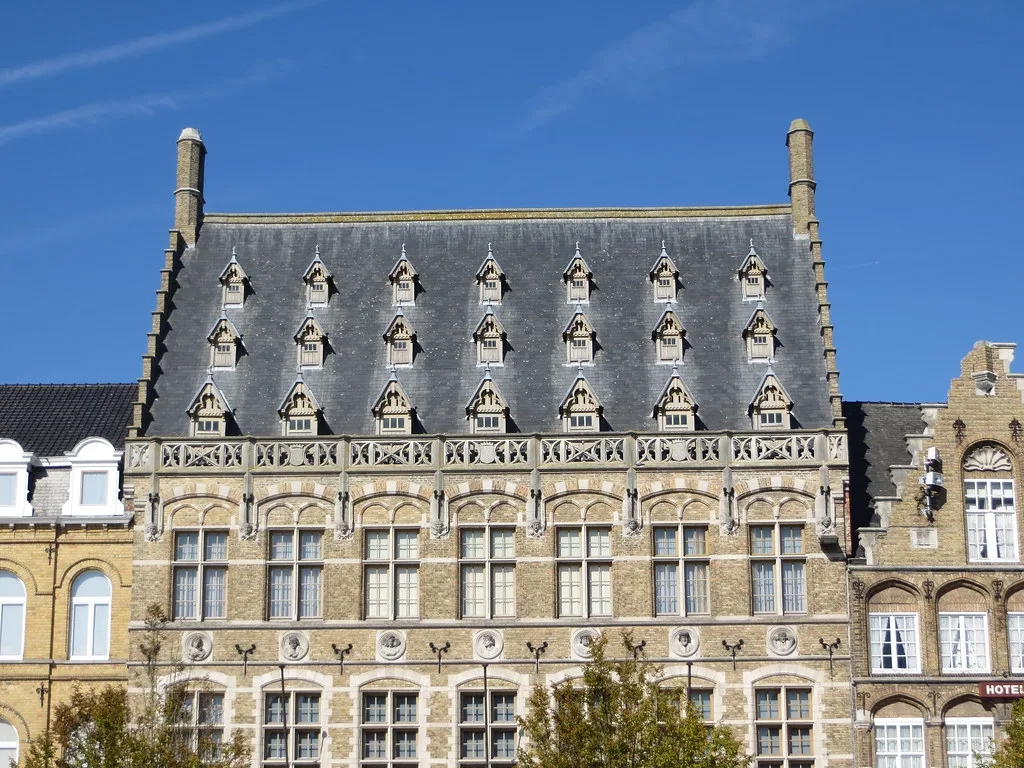 A historic gabled building near the Grote Markt, Ypres.