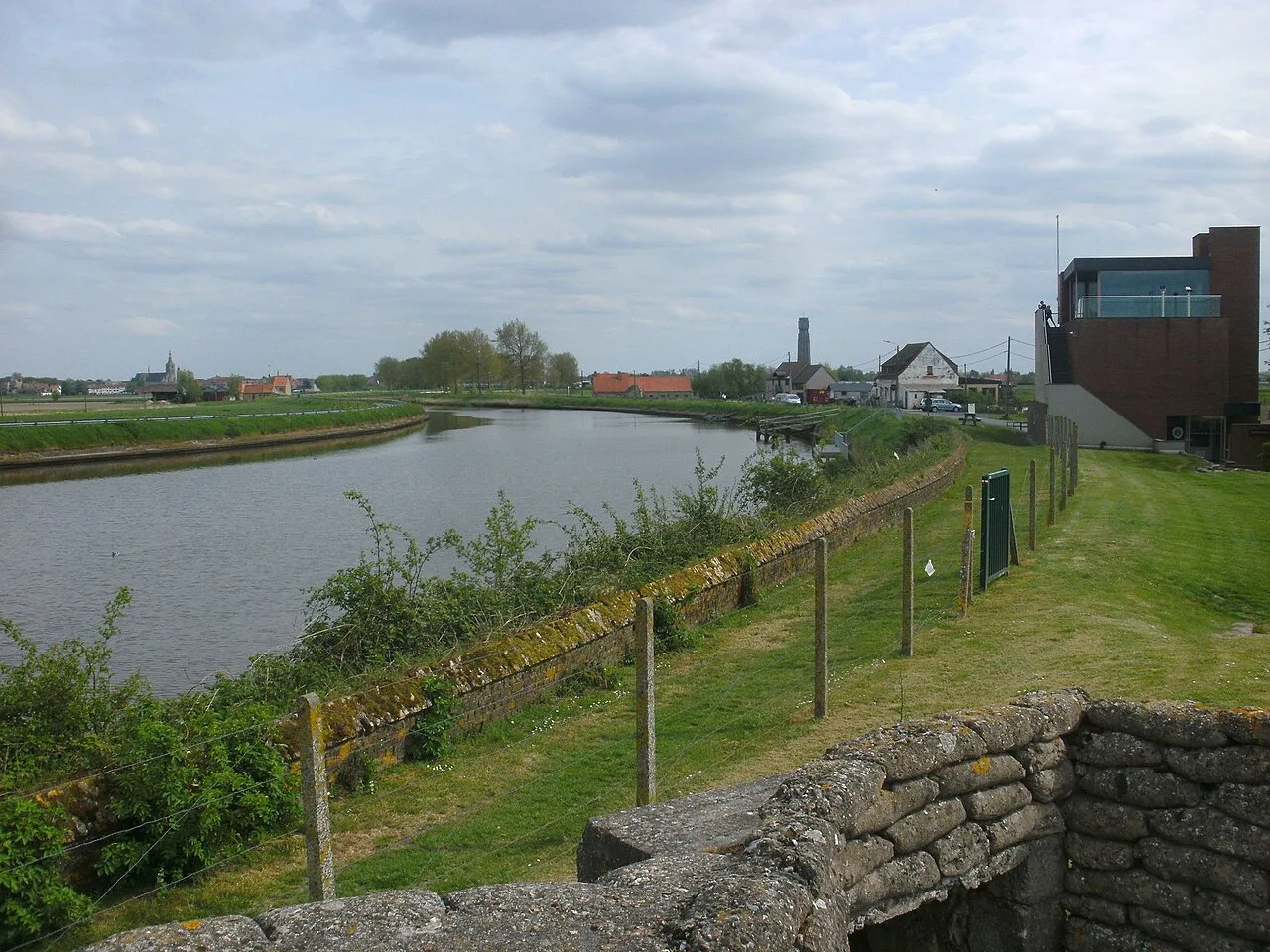 The River Yser seen from the Dodengang trenches, Diksmuide.