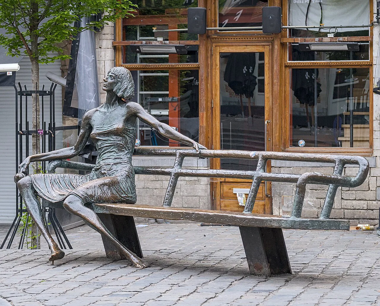The Kotmadam statue on the Oude Markt, Leuven.