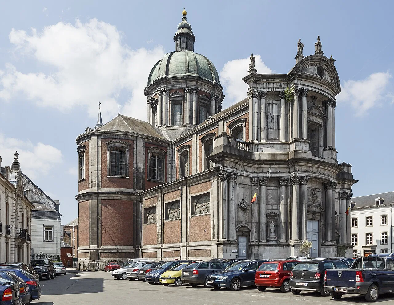 The domed Saint-Aubain Cathedral in central Namur.