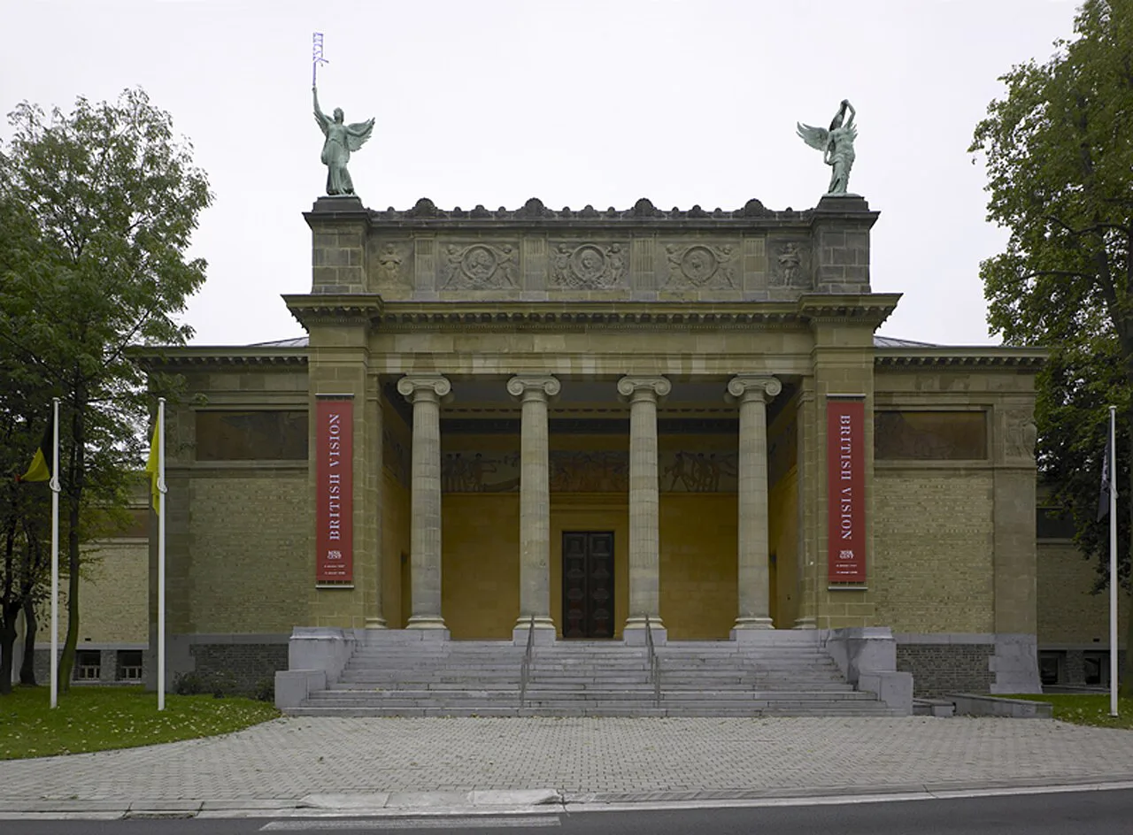 The columned entrance of the Museum of Fine Arts (MSK), Ghent.