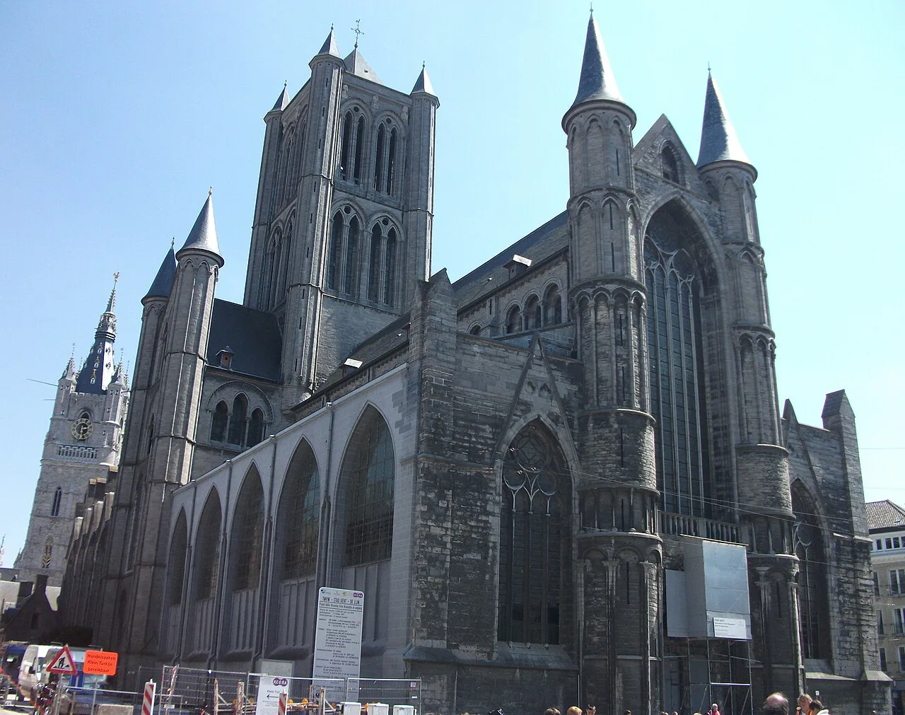 Saint Nicholas' Church with the Belfry behind, Ghent.