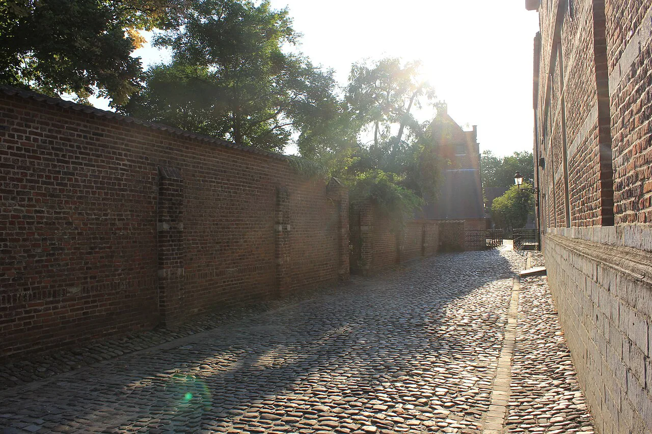 A cobbled lane in the Great Beguinage, Leuven.