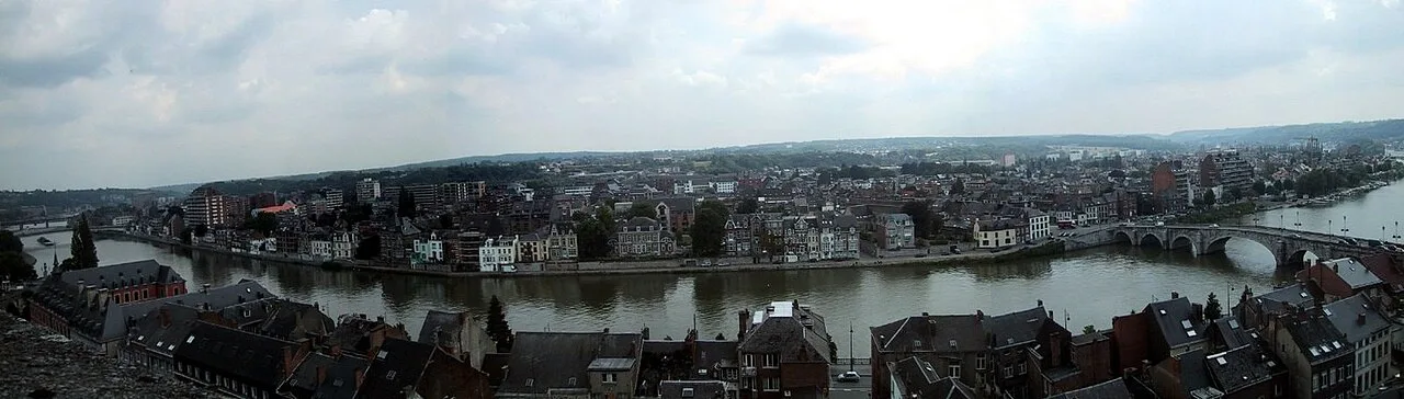 A panoramic view over the Meuse at Namur.