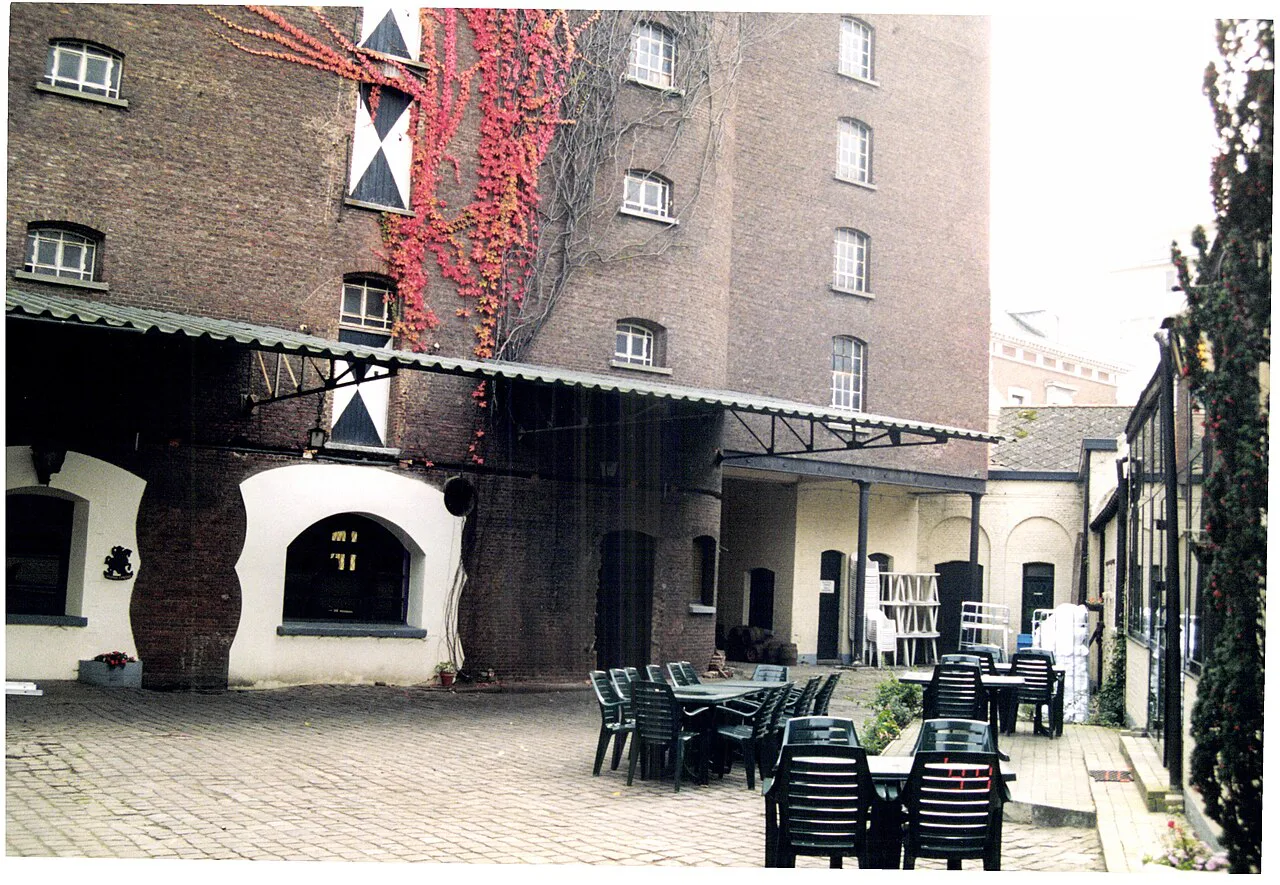 The courtyard of the Het Anker brewery in Mechelen.