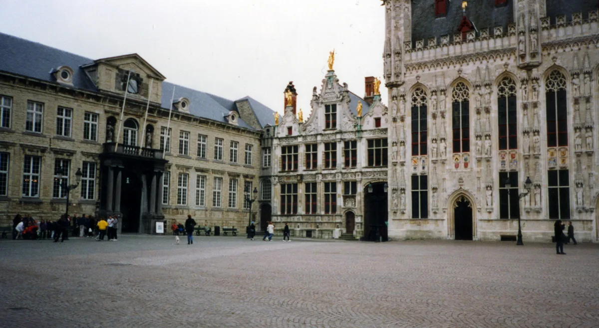 The Burg square in Bruges, with the Gothic town hall on the right.