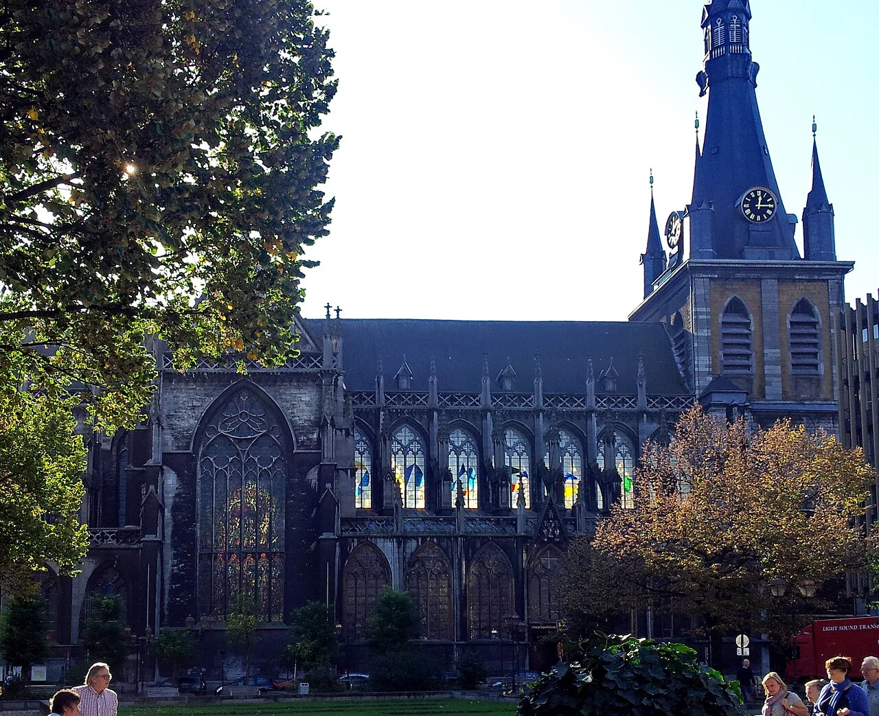 St Paul's Cathedral and its tower in Liège.