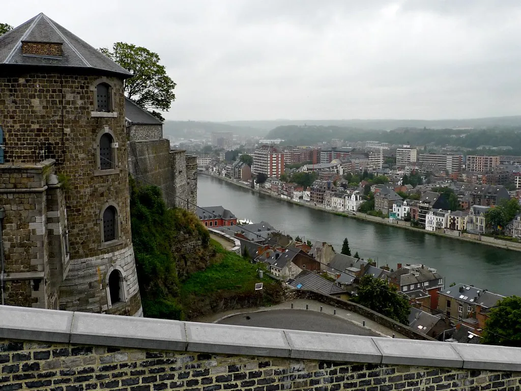 The Meuse seen from the citadel walls above Namur.