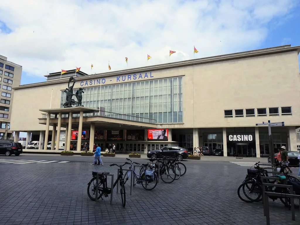 The entrance of the Kursaal casino in Ostend.