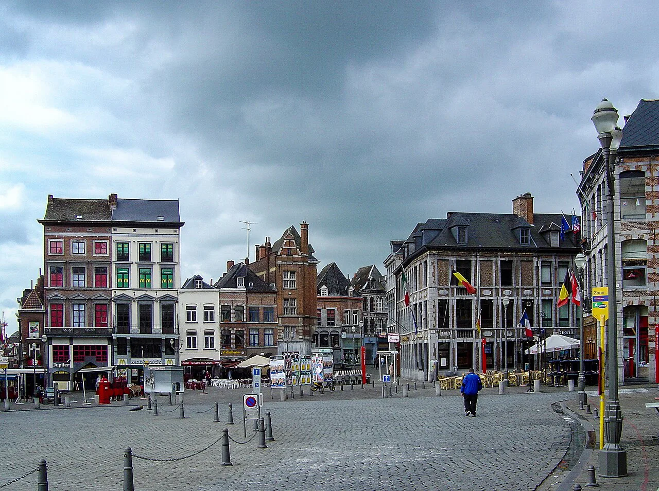 Houses around the Grand-Place in Mons.