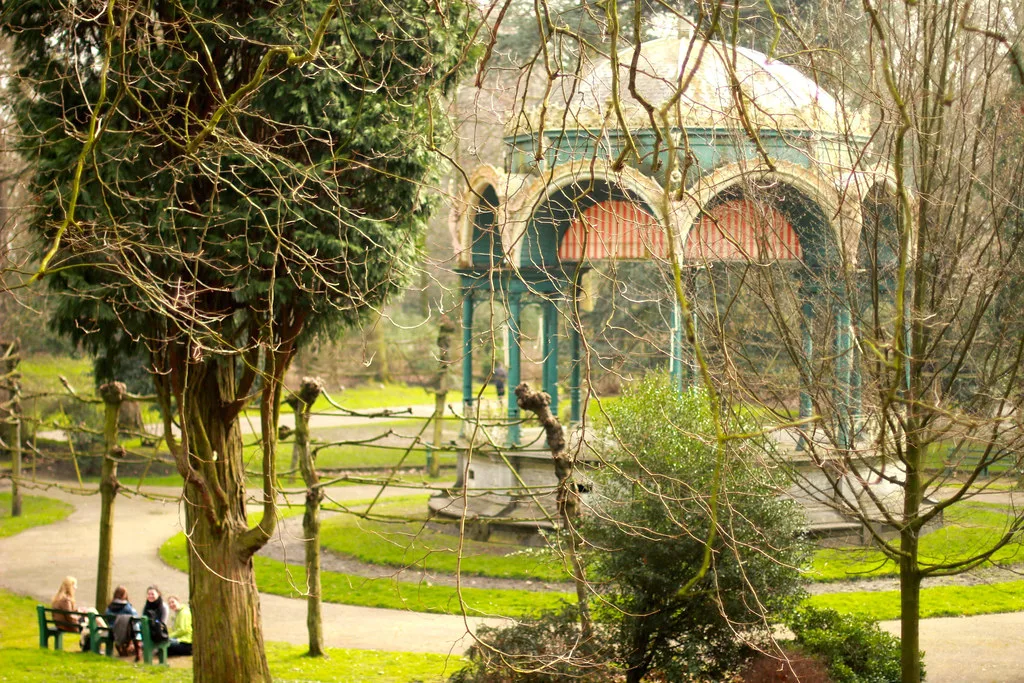 The bandstand in Citadelpark, the Ghent park that is home to the Museum of Fine Arts.