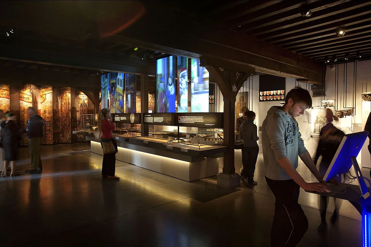 The Middle Ages room at the STAM city museum in Ghent.