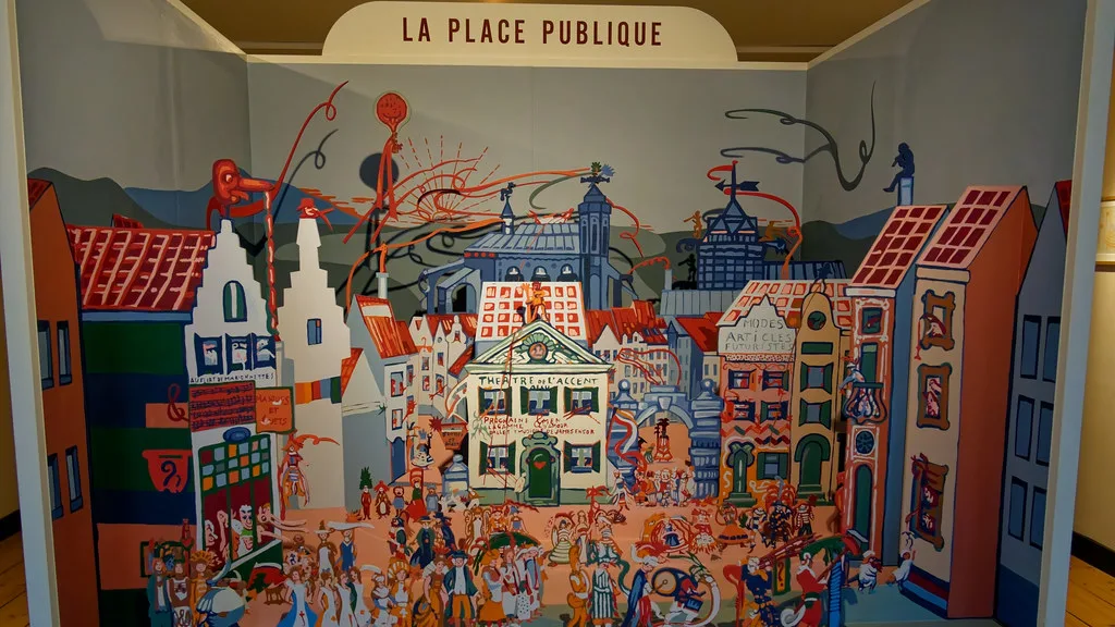 A colourful display inside the James Ensor House in Ostend.