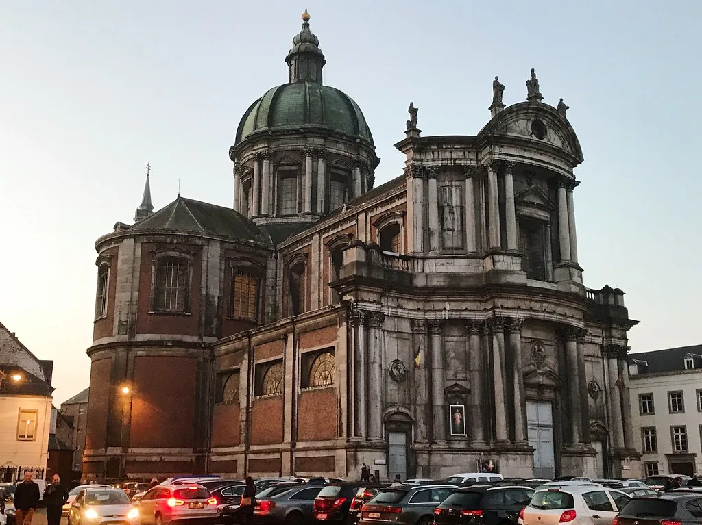 The baroque St Aubin's Cathedral, Namur.