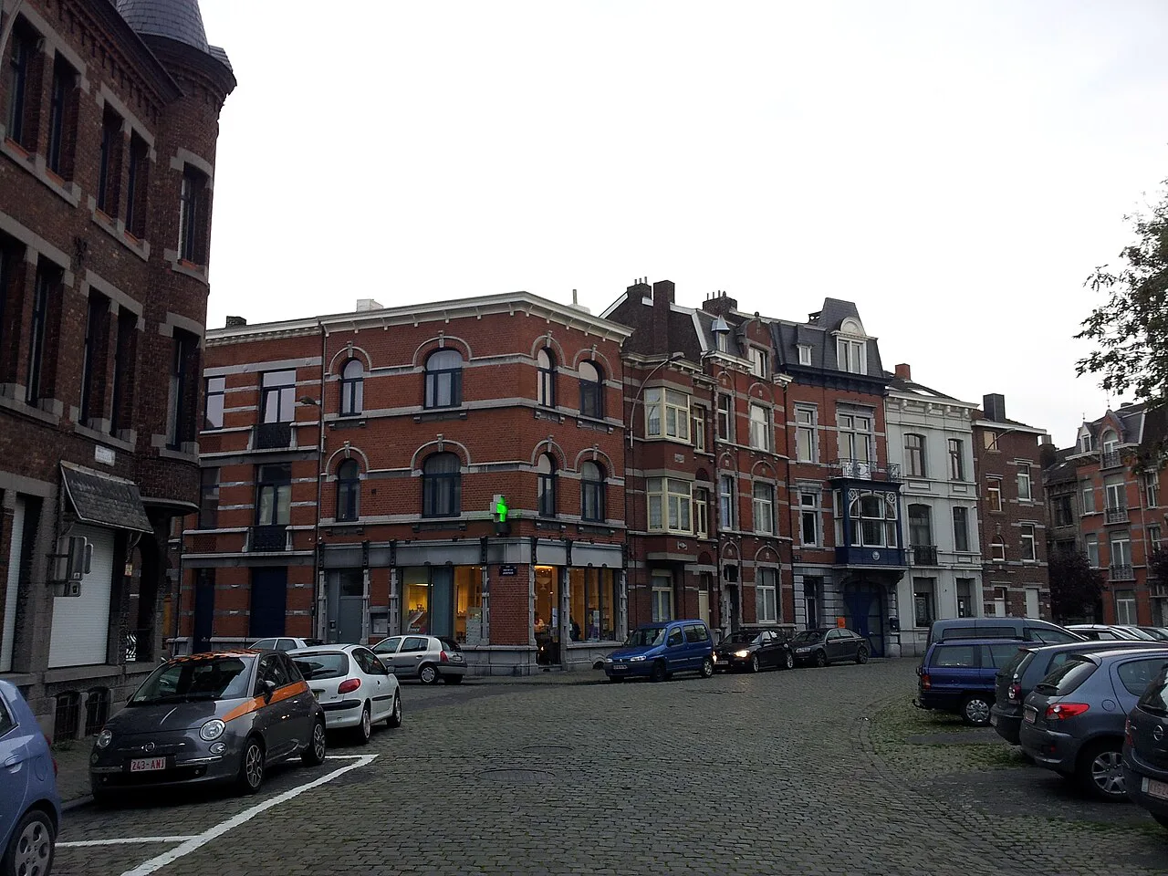 Houses around the Place du Congrès in Outremeuse, Liège.