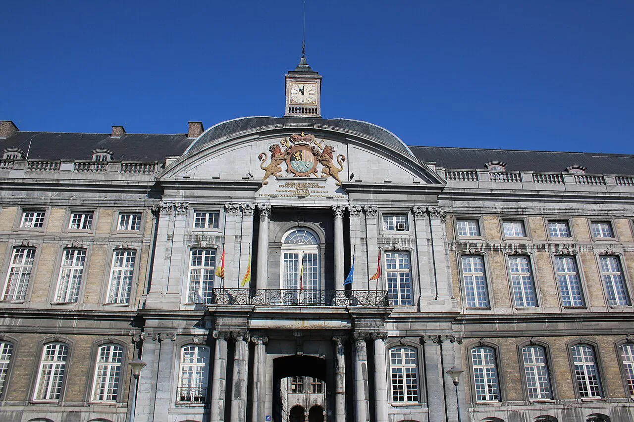 The main façade of the Palace of the Prince-Bishops, Liège.