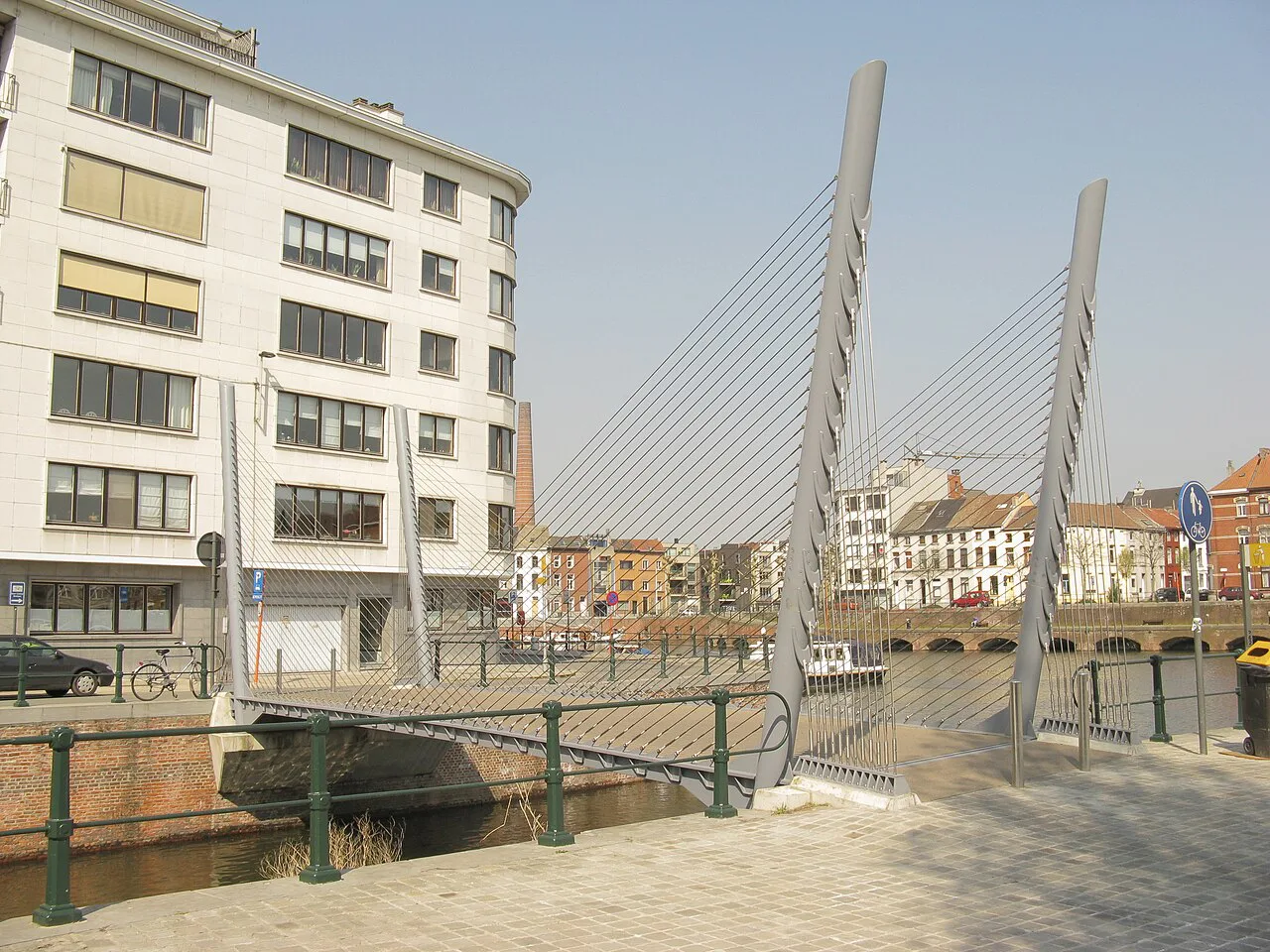 The Bavo bridge over the Reep canal at Portus Ganda, Ghent.