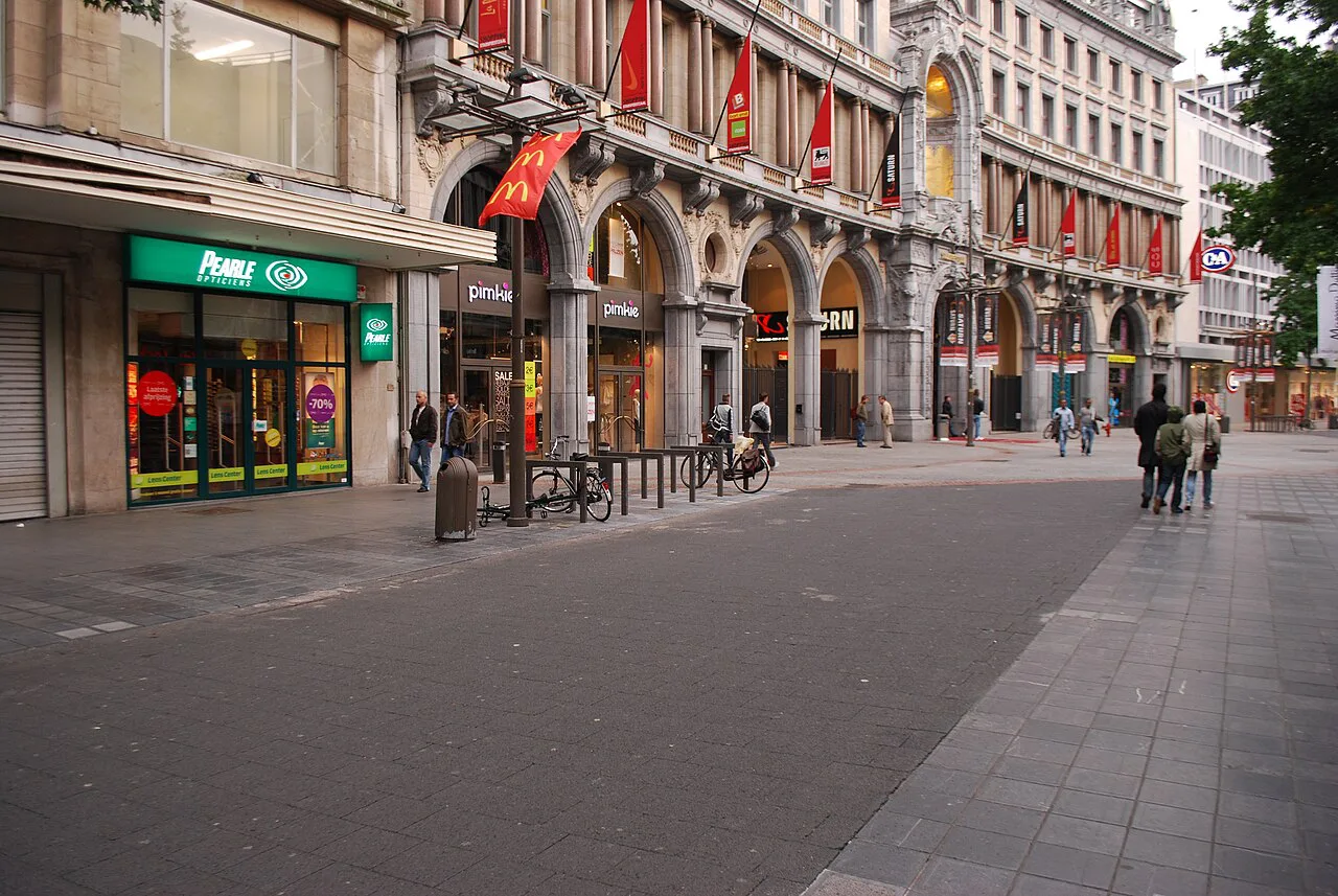 Shops along the Meir, Antwerp.