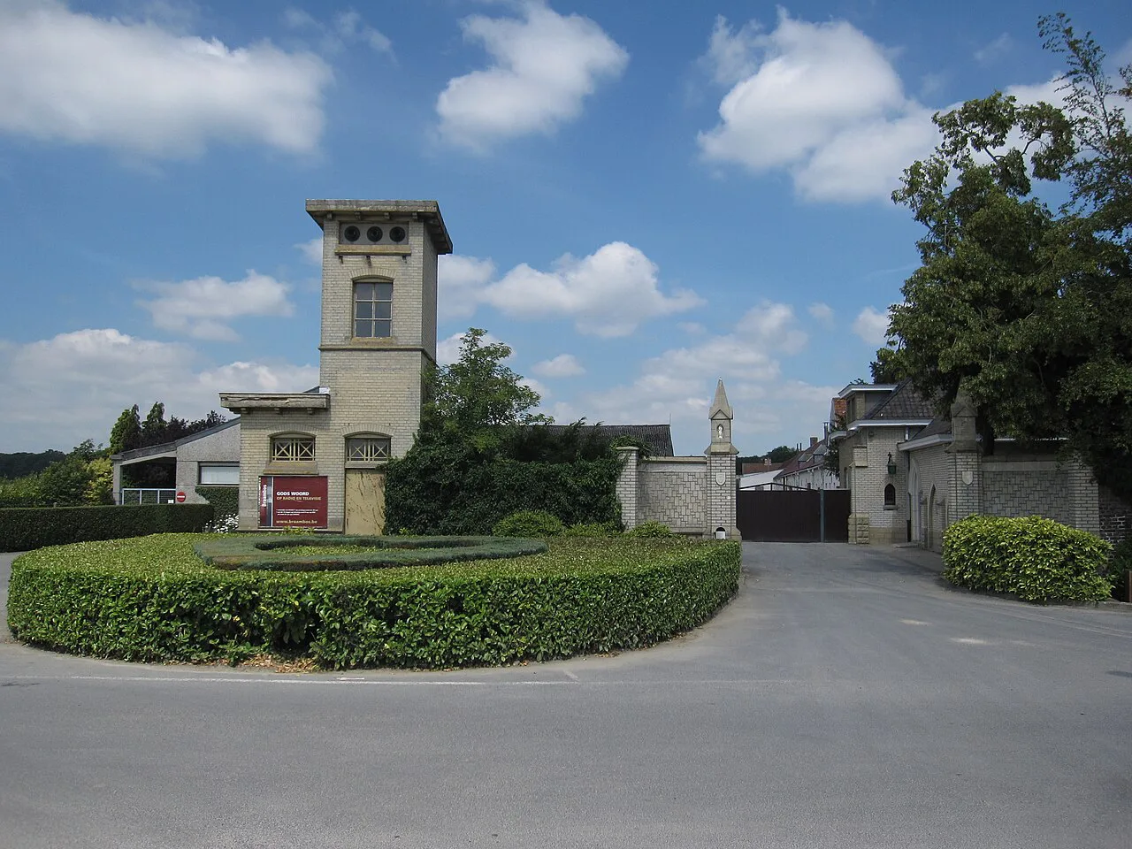 The entrance gate of Sint-Sixtus Abbey at Westvleteren.