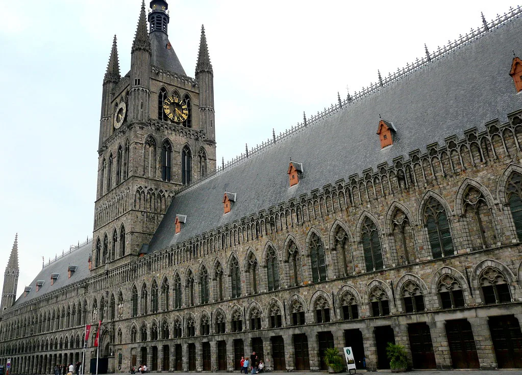 The Gothic Cloth Hall and its belfry, Ypres.