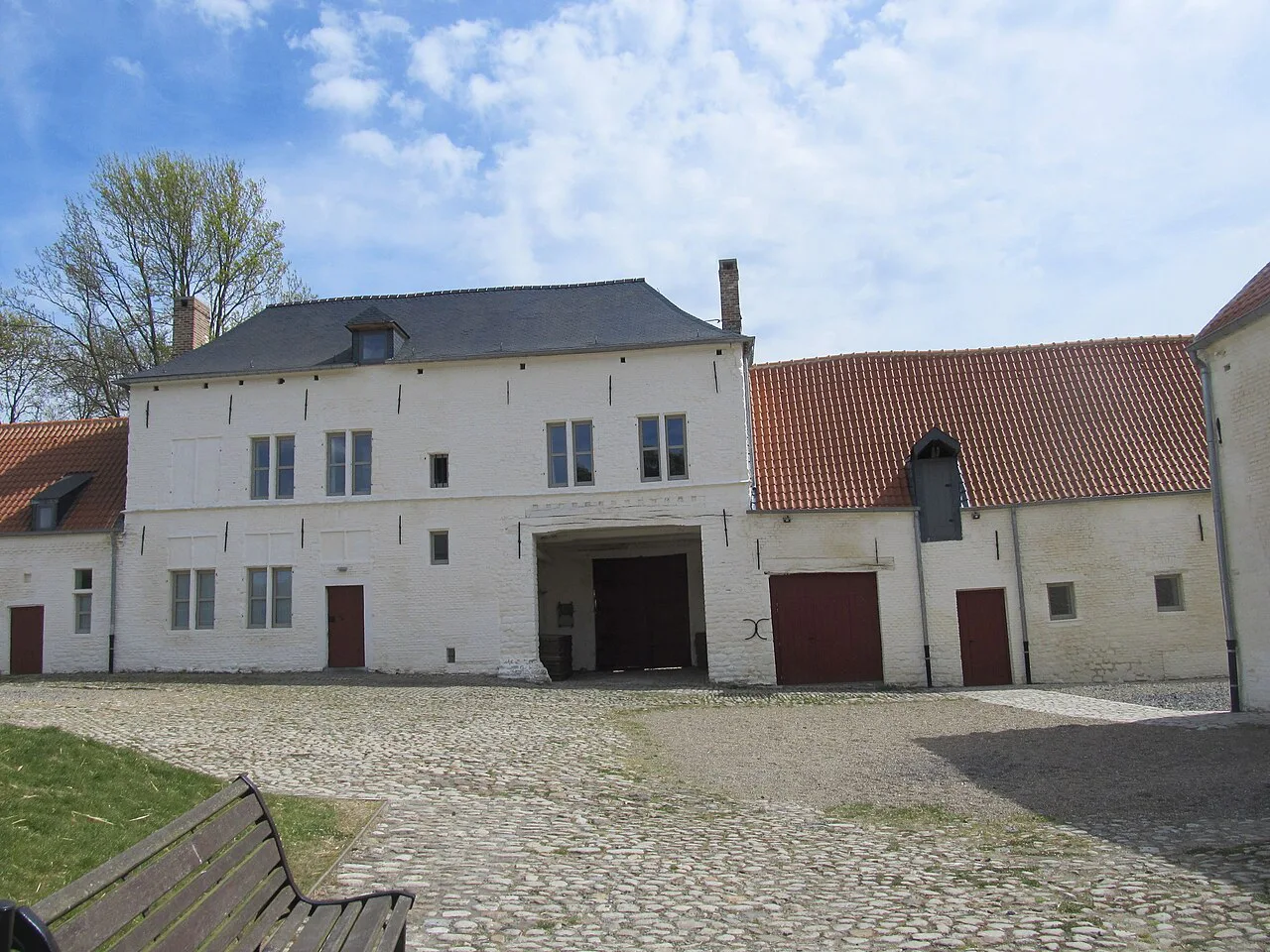 The courtyard of Hougoumont farm on the Waterloo battlefield.