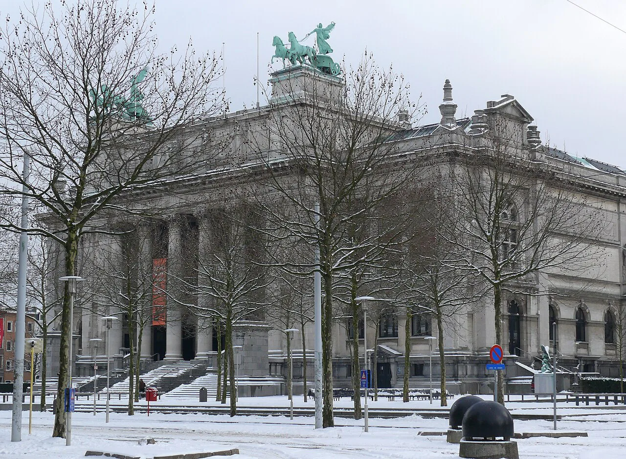The Royal Museum of Fine Arts in Antwerp in winter.