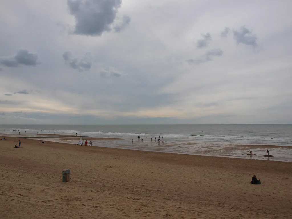 The wide sandy beach at Ostend.