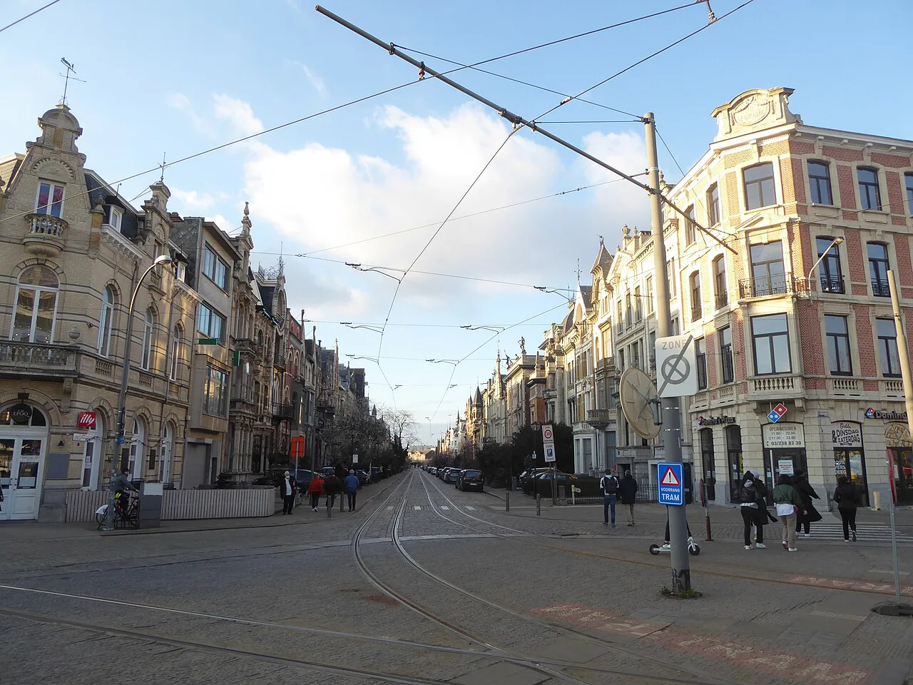 Art Nouveau houses along Cogels-Osylei in the Zurenborg district, Antwerp.